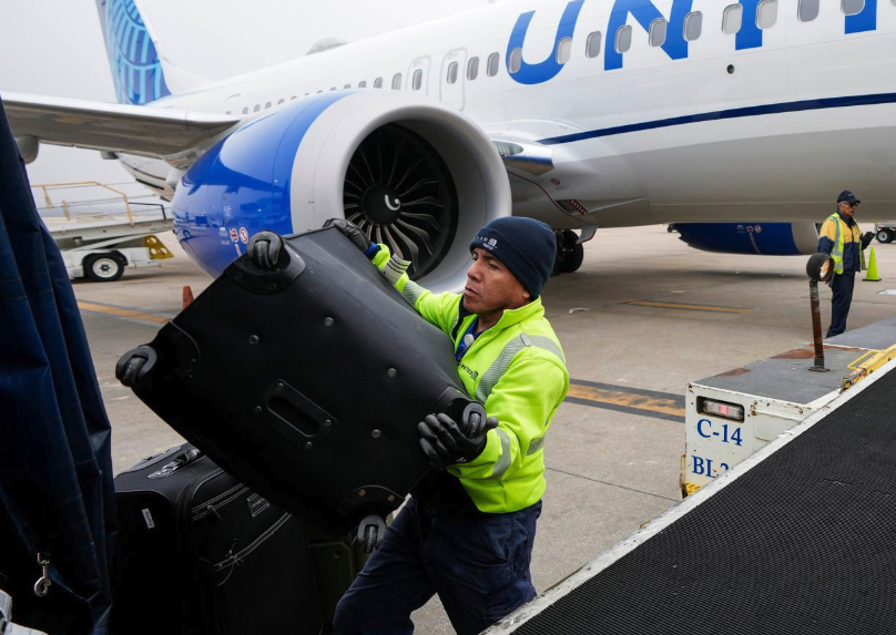 United Airlines Luggage Handler